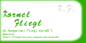 kornel fliegl business card